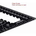 Miniatyrbilde 4 av 5: Multifunksjonell snekker 18cm og 30cm snekker, Aluminium metall trekant linjal stropp Trusquin Guide Ractor Vinkel 45 90 grader/Snekkerverktøy