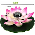 Miniatyrbilde 4 av 5: LED solcelled lotuslampe 7 RGB damlys hagedam vannblomst flytende lotus