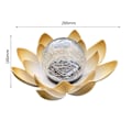 Pikkukuva 4 / 4: Aurinkovalaisin Aurinkovalot Ulkona Puutarha Lotus Koriste Vedenpitävä LED Metalli Kukka Valot Terassille Nurmikolle Kävelytielle(Sininen)