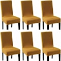 Miniatyrbild 1 av 4: Elastisk Spandex Stolsöverdrag Stretch Stolsöverdrag (6 st, Senapsgul)