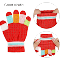 Miniatyrbilde 3 av 5: Barnevotter Vinter Strikket Fargerike Stripe Votter Magiske Hel Finger Votter Stretchy Varme Votter for Gutter og Jenter, Unisex, 5-10 År Gamle, 6 Par