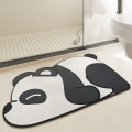 Miniatyrbilde 3 av 3: Tegneserie toalett dør sklisikker matte 50*80CM husholdning bad inngang vannabsorberende matte toalett hurtig tørkende pute søt panda