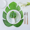 Miniatyrbilde 3 av 3: Håndlagde Monstera Serviettringer, Sett med 12, Kunstige Palmeblad Serviettringer, Stor Grønn Blad Serviettholder, Borddekking, Bryllup Daglig Bruk (Monstera)