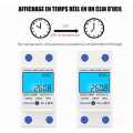 Miniatyrbillede 4 af 5: Engelsk skinne-type elektrisk energimåler husholdning enfaset elektrisk måler 220V watt-time måler multifunktion digitalt display multi-display 80A
