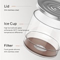 Miniatyrbillede 5 af 5: Kold kaffebrygger på 300 ml til udvinding af te og kaffe, kaffebrygger med isinfusion i borosilikatglas med rengøringsbørste