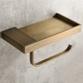 Miniatyrbillede 1 af 5: WC-papirholder i antik stil med kvalitetsmessing opbevaringsplads, ideel til smartphone, multifunktionel til badeværelse med et smukt design.