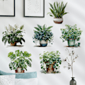 Miniatyrbild 5 av 5: 3D Levande Gröna Växter Väggdekal, DIY Gröna Blad Väggdekal för Heminredning Väggmålningar Dekorativt Papper för Sovrum Vardagsrum Kontor Badrum