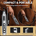 Miniatyrbillede 4 af 5: USB Trådløst Rotationsværktøj - 5 Hastigheder m/ Lys & 24 Bits - Til Boring/Slibning/Gravering