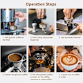 Miniatyrbillede 2 af 5: 51mm ikke-tryksat filter, rustfrit stål kaffefilter enkeltlags trykfri filterkurv, espressofilterkurv til genopfyldelig genanvendelig