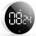 Miniatyrbillede 1 af 5: Digital køkkentimer - Magnetisk nedtællingstimer med stort LED-display, justerbar lydstyrke og praktisk til madlavning for ældre og børn (hvid)