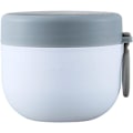 Miniatyrbild 1 av 5: Assorterad frukostmugg (vit) läckagesäker yoghurtmugg med sked, praktisk bärbar assorterad frukostmugg, 600 ml utomhus snacksburk