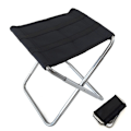 Miniatyrbilde 1 av 5: Sølv Camping Folding Stools, Bærbare Utendørs Folding Stools for Fiske, Fotturer, BBQ, Solid Folded Aluminium Nylon
