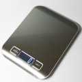 Miniatyrbild 2 av 2: Digital elektronisk kaffevåg för matlagning, mat, hög precision, smyckesvåg, LCD-display, multifunktionsfunktion, tareringsfunktion, rostfritt stål, 5 kg-AA
