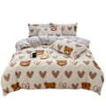 Miniatyrbild 1 av 5: 3-delad ultra-mjuk, lättskött design sommar sängkläder queen comforter set Kudde kudde med dragkedja stängning 4 hörnband