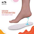 Miniatyrbilde 2 av 4: 4 par antiperspirant innleggssåler (235 mm) - Avtakbar bomull  Lateks skuminnleggssåle for svette  Lukt - Aktivert trekull - Eliminer lukt  Deodoriser - For Ad