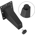 Miniatyrbillede 3 af 5: 6 stk. Justerbare møbelben, sorte metalben til bord, skabe, køkken, sofa, skrivebord, 92mm