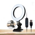 Miniatyrbilde 1 av 5: Ringlys med klemme, 6 tommers LED videokonferanselys, 3 fargemoduser, 11 lysstyrkenivåer for YouTube-videoportrett, Vl