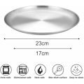 Miniatyrbillede 2 af 5: Pizzafade i rustfrit stål (23 cm Sølv), Rund pizza diameter, robust og lugtfri tallerken