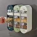 Miniatyrbilde 3 av 4: (Grønn) 1 Sett krydderboks Veggboks Uten Perforering Multi-Griller Krydderboks