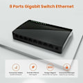 Miniatyrbild 2 av 5: Nätverksdistributör SG108 Routingkonvergens med 8 portar Gigabit Komplett Gigabit 1000m switch