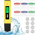 Miniatyrbillede 2 af 4: PH Elektronisk tester, LCD digital vandkvalitetstester, automatisk kalibreringsfunktion og 0.00-14.00 PH LOB MOSE NUMER Digital måler