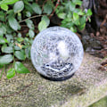 Miniatyrbilde 3 av 5: Solcelledrevne hagelys, vanntette varmhvite LED-sprukne glasskuler for utendørs stier, uteplass, hageplen, dekorasjoner, 1 globe (3,9 tommer)