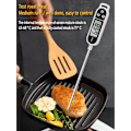 Miniatyrbillede 3 af 5: Køkkentermometer tilbehør madlavningstermometer, termometerprobe grilltermometer 5 sekunders LCD-skærm termometer til bagværk BBQ kød mælk Cu