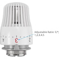 Miniatyrbilde 2 av 5: Sett med 4 termostathoder, reservehode for radiatorventil M30 x 1,5, termostatisk radiatorventil