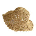 Miniatyrbilde 1 av 5: Solhatt for kvinner med bred brem, UV-beskyttelse, sommer, sammenleggbar strandhatt for fritid og reiser, beige