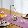 Miniatyrbild 4 av 4: Metalliska geometriska design-teLjushållare