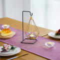 Miniatyrbilde 4 av 4: Metalliske geometriske design telysestaker
