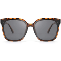 Miniatyrbillede 2 af 5: (brunt leopard print) oversized firkantede retro polariserede solbriller til kvinder og mænd i enkel stil