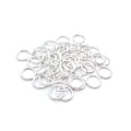 Miniatyrbilde 1 av 4: 500 O-ringer - Flere størrelser - Åpne ringer - Enkle ringer - Jernringer - C-ringer - Koblingsringer - DIY smykketilbehør - 7x0,9 mm tykke (sølv).