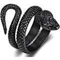 Miniatyrbild 4 av 4: Retro Snake Ring Wrapped King Cobra Ring Modeaccessoarer för män och kvinnor (3-pack)