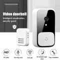 Miniatyrbild 3 av 5: Videodörrklocka - låg strömförbrukning litiumbatteri - högupplöst nattvision övervakning wifi smart intercom kattöga