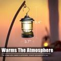 Miniatyrbild 2 av 4: LED-campinglampa - 200 lumen USB-laddningsbar bärbar vattentät nödlampa för utomhustält vandring orkan strömavbrott heminredning