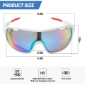Miniatyrbilde 5 av 5: Polariserte sykkelbriller for menn og kvinner MTB Sport Solbriller Anti-UV400 med 5 utskiftbare linser