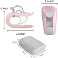 Miniatyrbild 2 av 5: 6-pack täcke duntäcke klämma, hög elastisk täcke klämma täcke hållare halkfri säkerhetsnål med plast presentask (rosa)