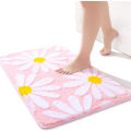 Miniatyrbilde 1 av 5: Rosa badematte hvit blomsterteppe 50 x 80 cm, sklisikre badematter for baderom, myk mikrofiber badematte, maskinvaskbar teppe holdbart badematte, Supe
