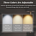 Miniatyrbillede 3 af 5: Led-bordlampe uden ledning Dæmpbar metal USB genopladelig bordlampe -1 stk-XIN sort