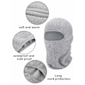 Miniatyrbilde 3 av 5: 1 stk sett med vinter ski balaclava snø vindtett kaldt vær balaclava for menn og kvinner (grå)