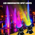 Miniatyrbillede 2 af 5: RGB Akvarium Overlysværker, Vandtætte Undervandsfiskelys, IP68 Vandafvisende LED-Lampe Justerbar Vinkel Lys med Fjernbetjening til Have Dam Pool