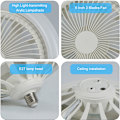 Miniatyrbilde 2 av 5: Dobbel taklampe E27 med lampehode og 3 justerbare 3-trinns vifter for barnerom