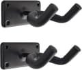 Set med 2 gitarrväggkrokar, svart gitarrväggkrok metallfäste för gitarr banjo ukulele