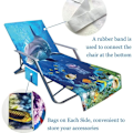 Miniatyrbild 2 av 4: Strandhandduk för solstol med fickor (C), prickigt tryck, sommarstrandstolsöverdrag, långt stolhandduksöverdrag, solhanddukar för trädgård, utomhus