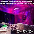 Miniatyrbilde 3 av 5: Stjernehimmelprojektor, dobbel effektlampe, galakse Aurores Boreales og Melkeveien stjerneprojektor med Bluetooth-høyttaler, fjernkontroll og timer for c