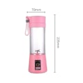 Miniatyrbild 3 av 5: Tracheal mixer, elektrisk frukt Smoothie Maker mixer USB JUICE BLANDER Uppladdningsbar 400ml rosa.
