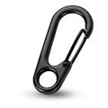 Miniatyrbillede 1 af 5: Mini karabinhage, nøgle karabinhage til campingplads, Mousqueton clip (10 stk. sort)
