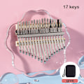 Miniatyrbillede 3 af 3: 17 Key Professionel Tommelfingerklaver Transparent Sakura Keyboard Instrument