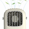 Miniatyrbild 4 av 5: Uppladdningsbar USB grön ficka mini liten hängande fläkt hängande våg lat bärbar sport tyst fläkt